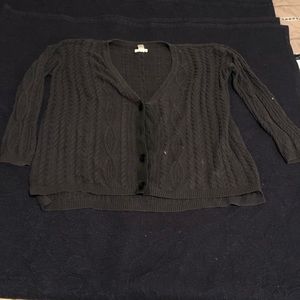 Grey button cardigan top